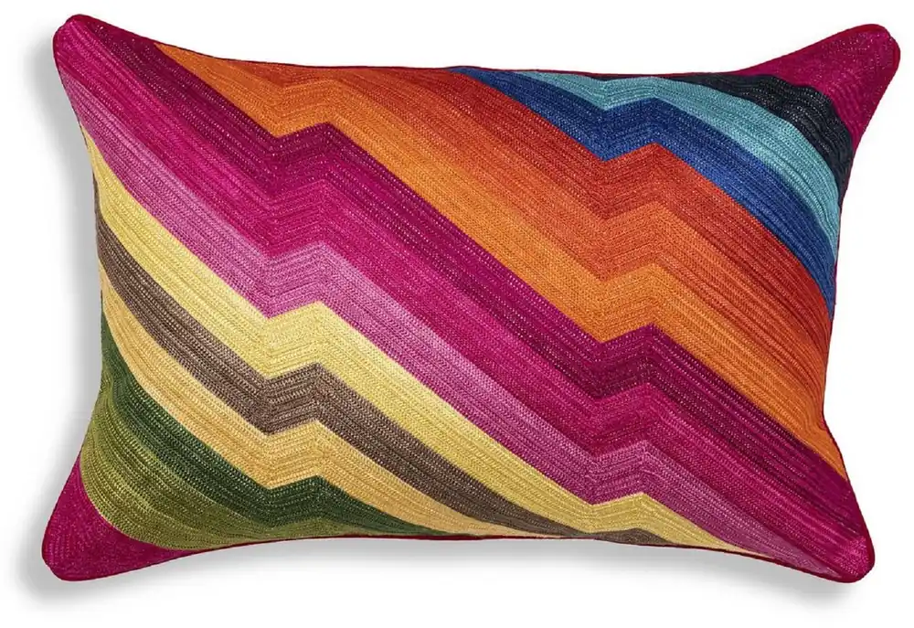 Jetzt Kaufen Casa Padrino Luxus Deko Kissen Mehrfarbig 60 x 40 cm - Rechteckiges Zierkissen mit elegantem Muster - Luxus Qualität - Wohnzimmer Deko Accessoires