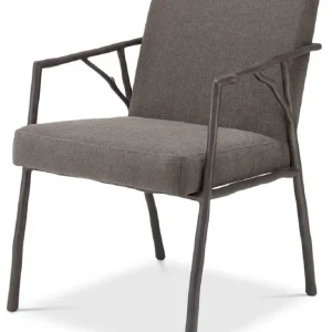 Casa Padrino Luxus Esszimmerstuhl Graubraun / Bronze 56 x 61 x H. 83 cm - Edler Küchenstuhl mit Armlehnen - Luxus Esszimmer Möbel Jetzt Bestellen