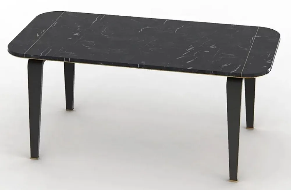 Casa Padrino Luxus Marmor Esstisch Schwarz / Messingfarben 180 x 90 x H. 80 cm - Edler Küchentisch mit hochwertigem handgeschliffenen Marquina Marmor - Marmor Esszimmer Möbel - Luxus Qualität Versand Am Gleichen Tag