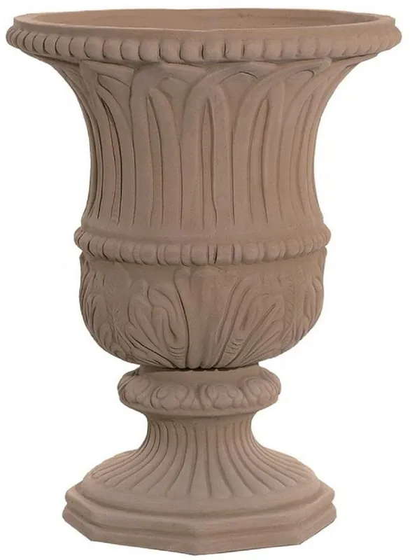 Must-Have Casa Padrino Barock Blumenvase Terracotta Ø 40 x H. 52 cm - Handgefertigte Keramik Vase - Balkon Terrassen Garten Deko im Barockstil