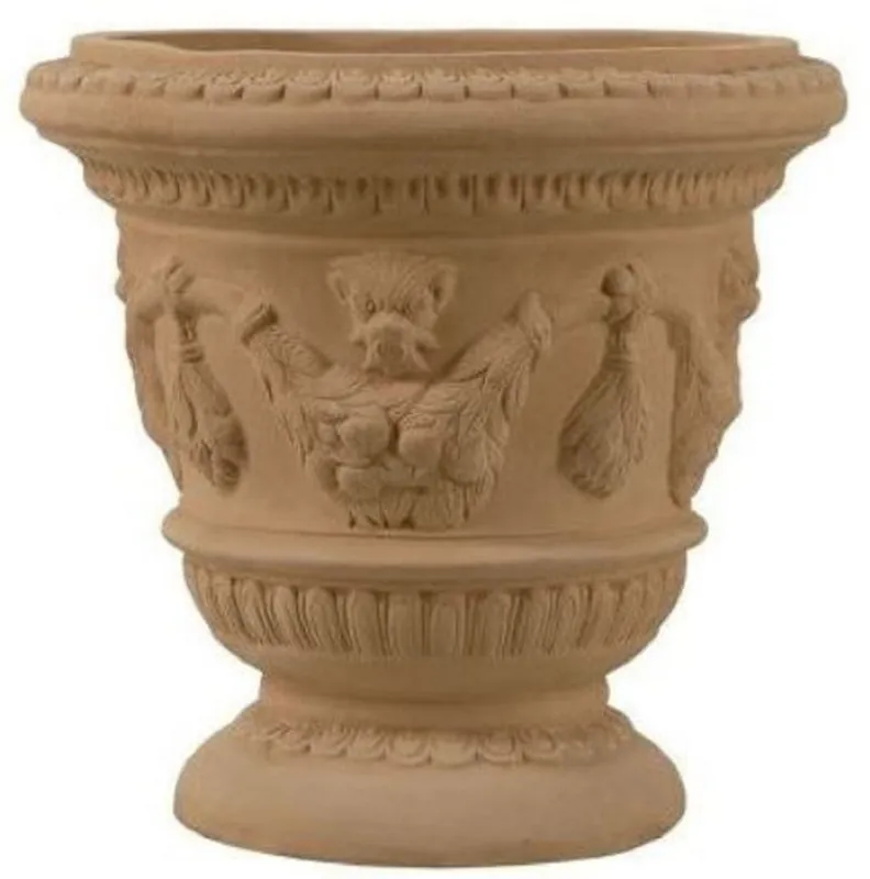 Markenware Casa Padrino Barock Blumentopf Terracotta Ø 58 x H. 53 cm - Handgefertigte Keramik Pflanzentopf - Balkon Terrassen Garten Deko im Barockstil