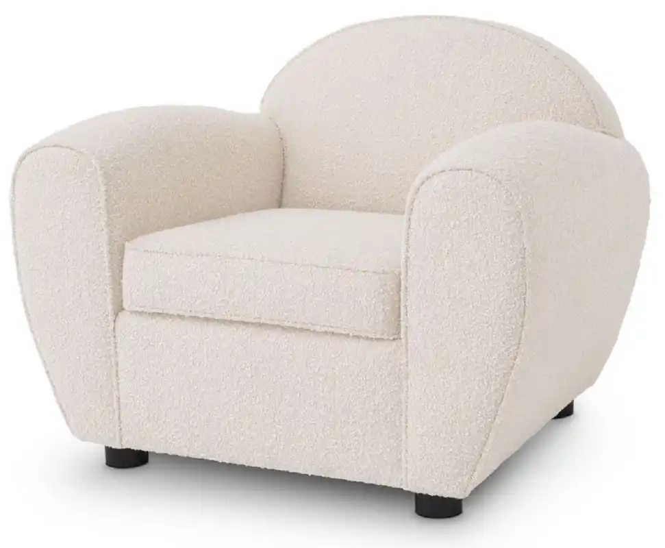 Jetzt Bestellen Casa Padrino Luxus Art Deco Lounge Sessel Cremefarben / Schwarz 99 x 92 x H. 74 cm - Wohnzimmer Sessel - Luxus Wohnzimmer Möbel