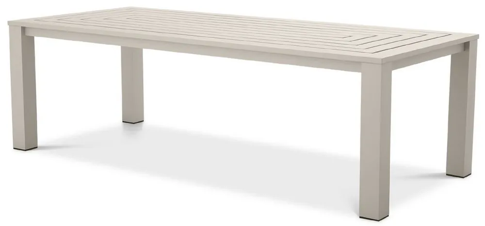 Online Kaufen Casa Padrino Luxus Esstisch Sandfarben 240 x 105 x H. 74,5 cm - Wetterbeständiger Aluminium Tisch - Garten Tisch - Terrassen Tisch - Garten Möbel - Terrassen Möbel - Luxus Qualität