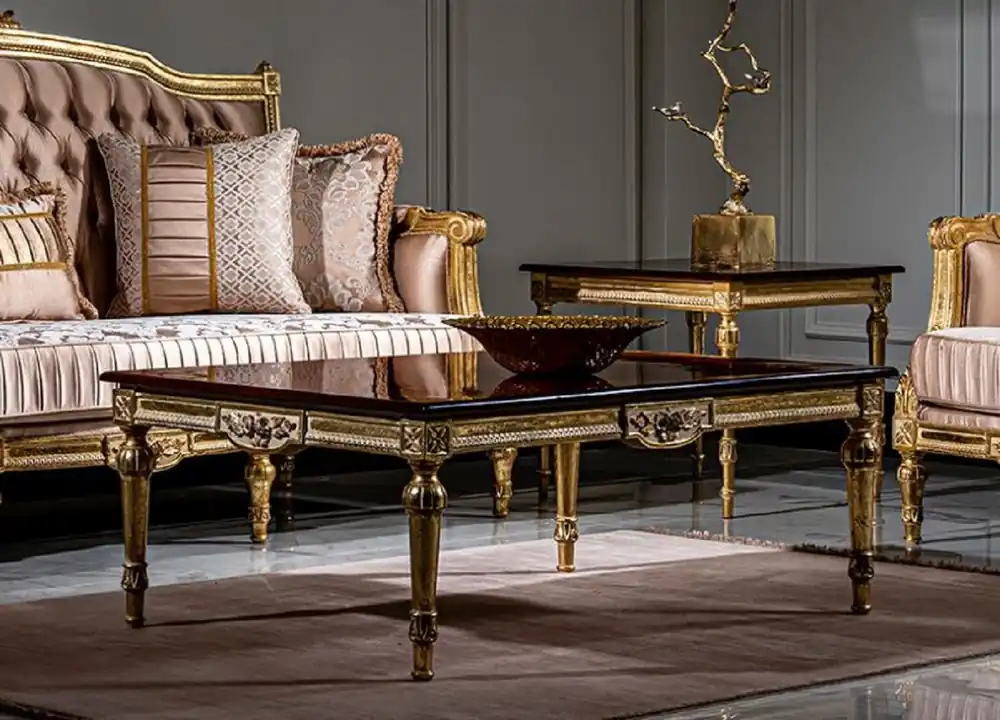Günstig Casa Padrino Luxus Barock Couchtisch Schwarz / Gold - Handgefertigter Massivholz Wohnzimmertisch im Barockstil - Edle Barock Wohnzimmer Möbel
