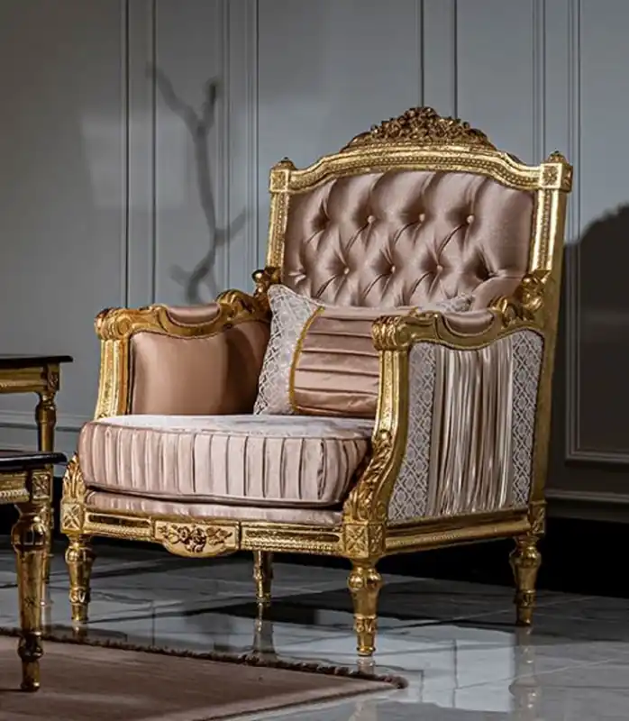 Nur Für Kurze Zeit Casa Padrino Luxus Barock Sessel Rosa / Weiß / Gold - Handgefertigter Wohnzimmer Sessel mit dekorativem Kissen - Barock Möbel