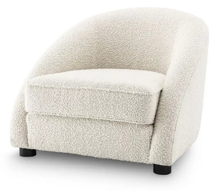 Aktuell Casa Padrino Luxus Sessel Cremefarben / Schwarz 88 x 80 x H. 65 cm - Wohnzimmer Sessel - Luxus Wohnzimmer Möbel