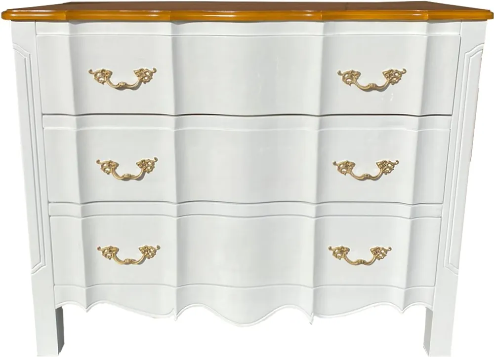 Bestseller Casa Padrino Luxus Barock Kommode Weiß / Holzfarben mit goldenen Applikationen - Möbel Interior - Handarbeit