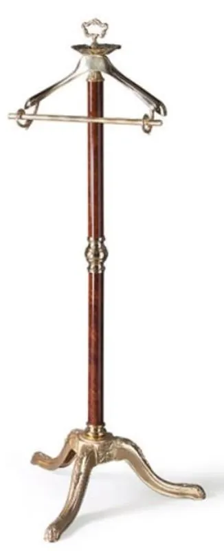 Jetzt Bestellen Casa Padrino Luxus Barock Dressboy Messingfarben / Dunkelbraun 40 x 40 x H. 133 cm - Edler Messing Kleiderständer - Barock Hotel Garderoben Möbel