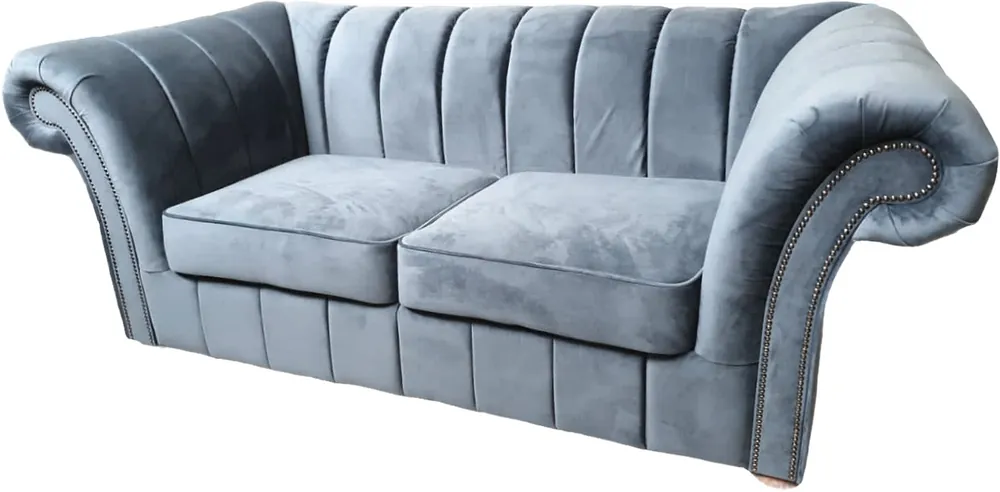 Abverkauf Casa Padrino Luxus 2er Sofa Hellgrau 170 cm - Chesterfield Möbel Grau