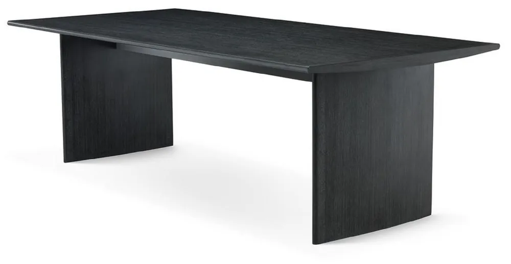 Casa Padrino Luxus Esstisch Anthrazitgrau 230 x 110 x H. 76 cm - Massivholz Küchentisch - Rechteckiger Esszimmertisch - Luxus Esszimmer Möbel Super-Preis