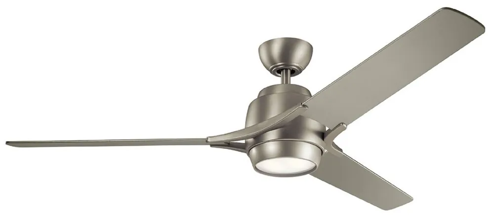 Casa Padrino Luxus Deckenventilator Matt Silber 152 x H. 46 cm - Moderner dimmbarer Ventilator mit LED Beleuchtung und Fernbedienung - Luxus Kollektion Top-Preis