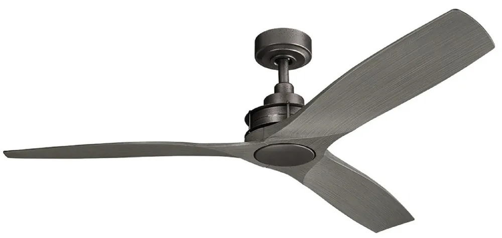 Casa Padrino Luxus Deckenventilator Schwarz / Grau 142 x H. 36 cm - Moderner Ventilator mit Fernbedienung - Luxus Qualität Saisonangebot