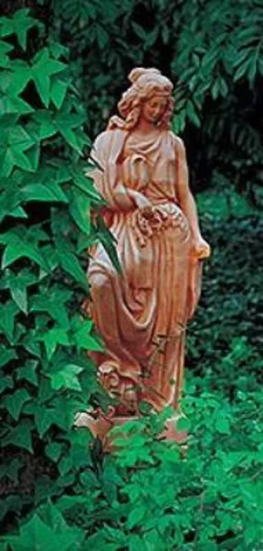 Jetzt Bestellen Casa Padrino Luxus Jugendstil Deko Skulptur Dame Beige H. 135 cm - Prunkvolle Keramik Statue - Handgefertigte Deko Figur - Garten & Terrassen Deko Accessoires