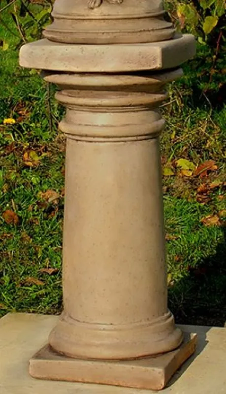 Casa Padrino Barock Gartendeko Säule Grau 24 x 24 x H. 61 cm - Elegante Blumensäule - Gartensäule im Barockstil - Barock Garten & Terrassen Deko Neue Kollektion