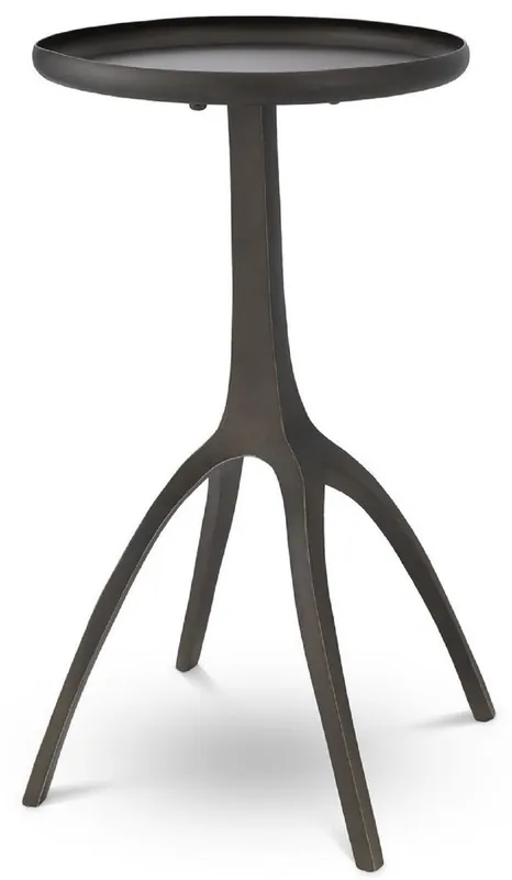Casa Padrino Luxus Beistelltisch Bronzefarben 40,5 x 40,5 x H. 56 cm - Moderner Metall Tisch mit runder Tischplatte - Wohnzimmer Möbel - Luxus Möbel Preiswert