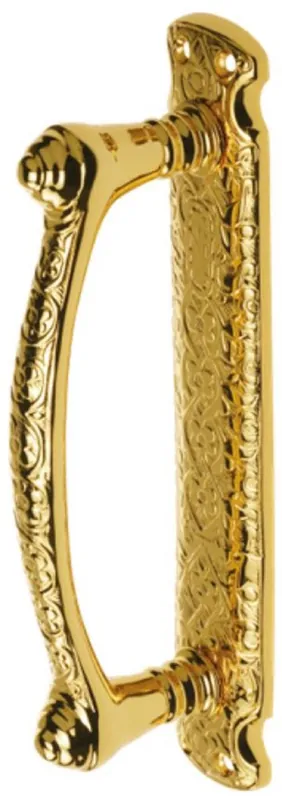 Echt Casa Padrino Luxus Barock Türgriff Set Gold 3,8 x H. 22,5 cm - Edle Türgriffe mit mit 24 Karat Vergoldung - Prunkvolle Wohnaccessoires im Barockstil