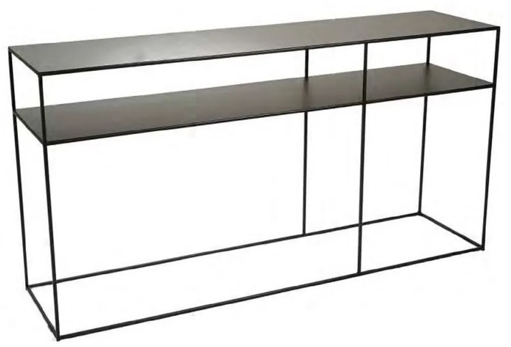 Schnäppchen Casa Padrino Luxus Konsole Schwarz 160 x 40 x H. 81 cm - Moderner Metall Konsolentisch - Wohnzimmer Möbel - Büro Möbel