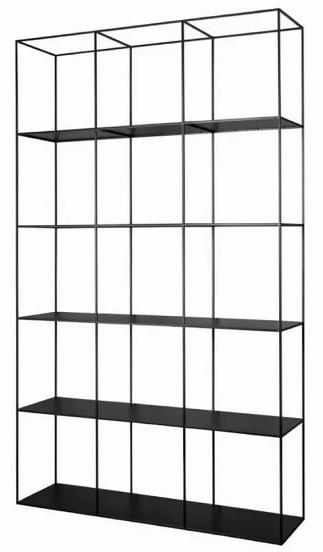 Neue Kollektion Casa Padrino Luxus Metall Regalschrank Schwarz 120 x 40 x H. 200 cm - Wohnzimmerschrank - Bücherschrank - Luxus Möbel