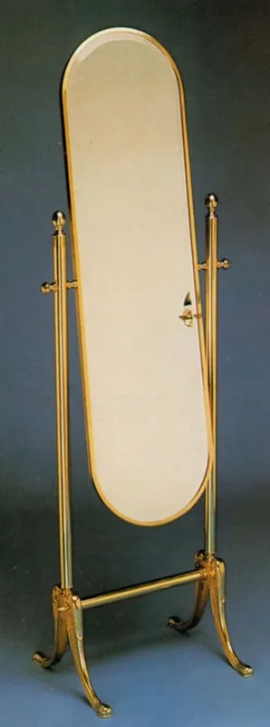Casa Padrino Luxus Barock Standspiegel Gold 51 x 40 x H. 162 cm - Edler Messing Spiegel - Badezimmer Spiegel - Schlafzimmer Spiegel - Barock Möbel - Luxus Qualität Nur Heute
