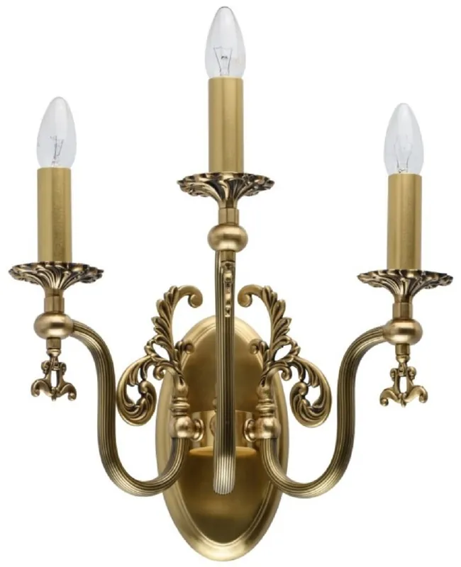 Casa Padrino Luxus Barock Wandleuchte Antik Bronzefarben 39 x 39 x H. 24 cm - Elegante Wohnzimmer Wandlampe im Barockstil - Barock Leuchten Ausverkauf