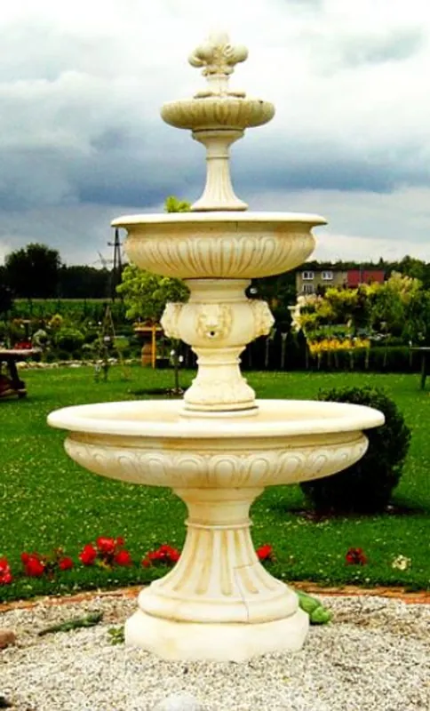 Mega-Angebot Casa Padrino Barock Springbrunnen Cremefarben Ø 150 x H. 280 cm - Prunkvoller Gartenbrunnen - Gartendeko Brunnen - Barock Garten Deko Accessoires