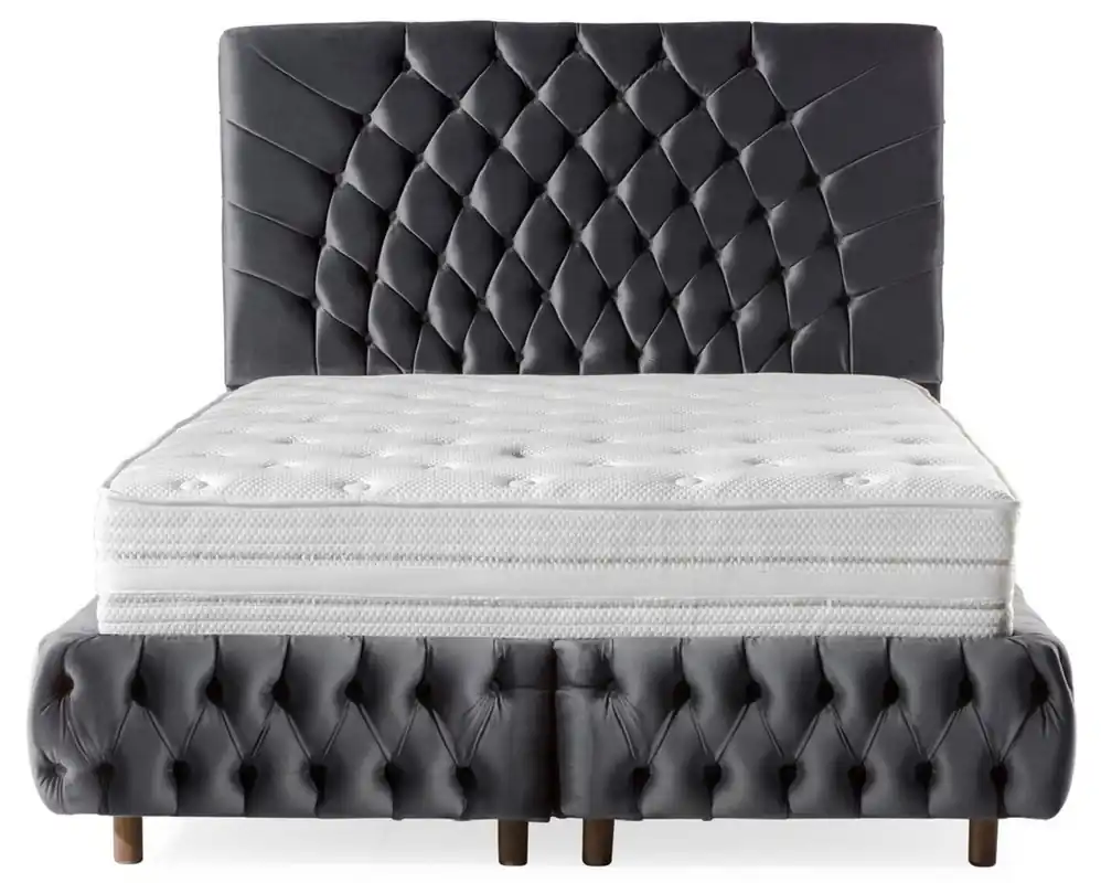 Beliebt Casa Padrino Luxus Doppelbett Grau / Braun - Verschiedene Größen - Modernes Bett mit Matratze - Schlafzimmer Möbel