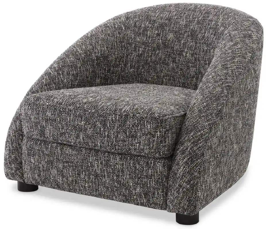 Garantierte Lieferung Casa Padrino Luxus Sessel Schwarz / Schwarz 88 x 80 x H. 65 cm - Wohnzimmer Sessel - Luxus Wohnzimmer Möbel