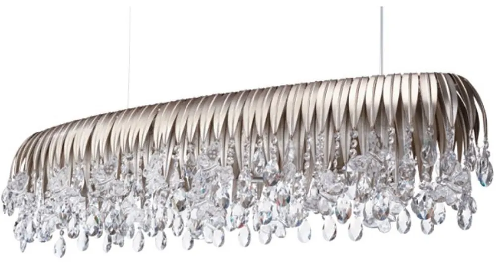 Jetzt Kaufen Casa Padrino Luxus Kronleuchter Silber 120 x 35 x H. 26 cm - Metall Kronleuchter mit Swarovski Kristallglas - Luxus Qualität - Made in Italy