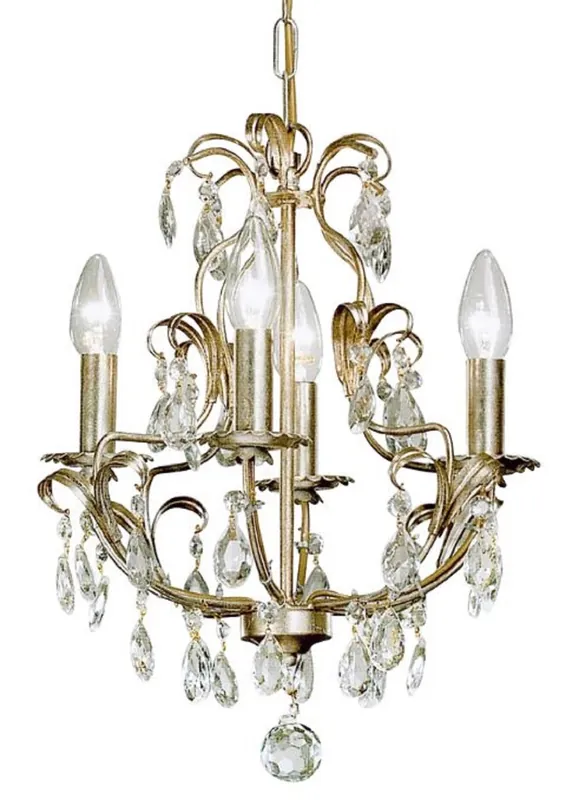 Sofort Bestellen Casa Padrino Luxus Barock Kristall Kronleuchter Silber Ø 35 x H. 45 cm - Barock & Jugendstil Wohnzimmer Kronleuchter