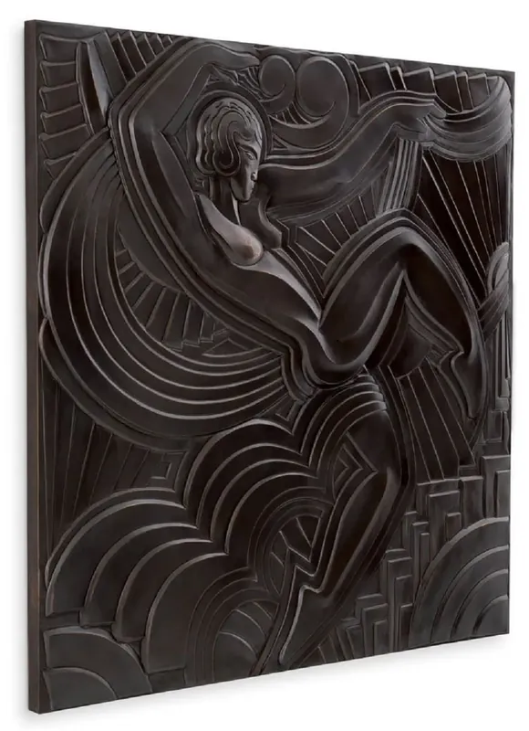 Casa Padrino Luxus Wandrelief Bronze 131 x 4,5 x H. 131 cm - Quadratisches Wandbild - Wohnzimmer Deko - Hotel Deko - Wanddeko - Deko Accessoires - Luxus Möbel - Luxus Qualität Versand Am Gleichen Tag