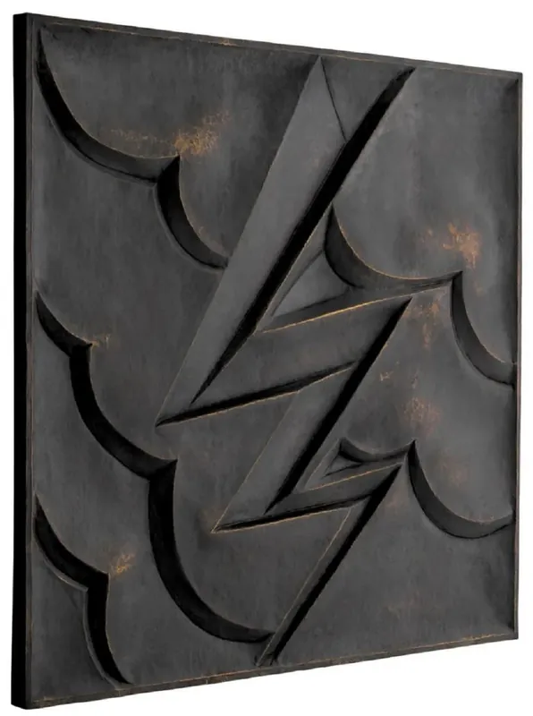 Expressversand Casa Padrino Luxus Wandrelief Bronze 100 x 4,5 x H. 100 cm - Quadratisches Wandbild - Wohnzimmer Deko - Hotel Deko - Wanddeko - Deko Accessoires - Luxus Möbel - Luxus Qualität