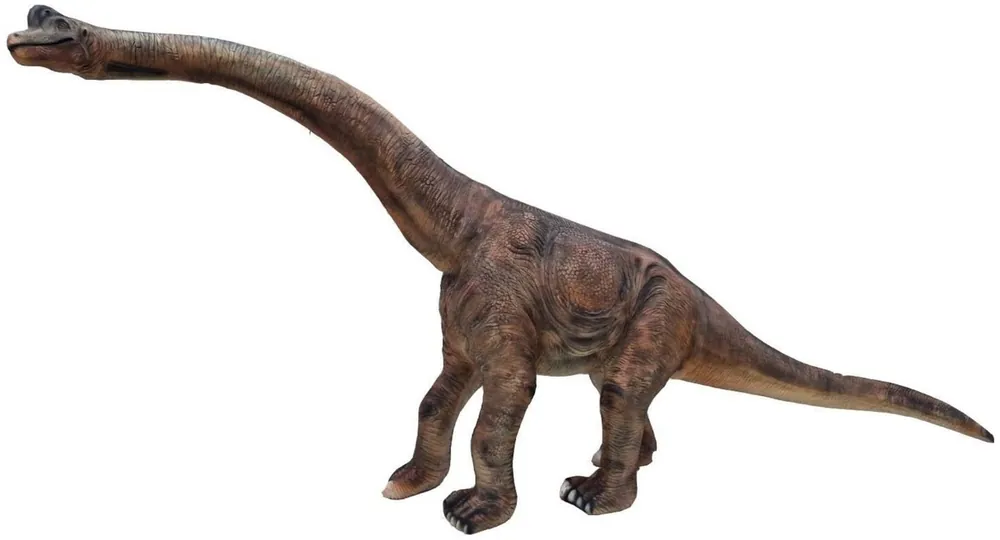 Bestpreis Casa Padrino Luxus Deko Skulptur Dinosaurier Brachiosaurus Braun 500 x 100 x H. 260 cm - Riesige Gartenskulptur - Lebensgroße Skulptur - XXL Deko Skulptur - XXL Deko Figur - XXL Dinosaurier