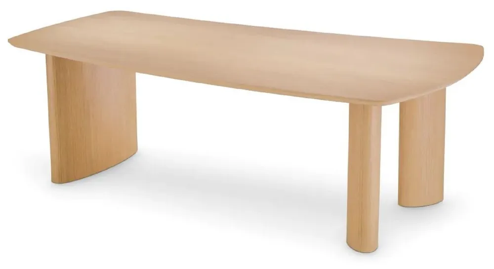 Neuheit Casa Padrino Luxus Esstisch Naturfarben 230 x 120 x H. 76,5 cm - Massivholz Küchentisch mit leicht gebogener Tischplatte - Esszimmer Möbel - Küchen Möbel - Luxus Möbel - Luxus Einrichtung