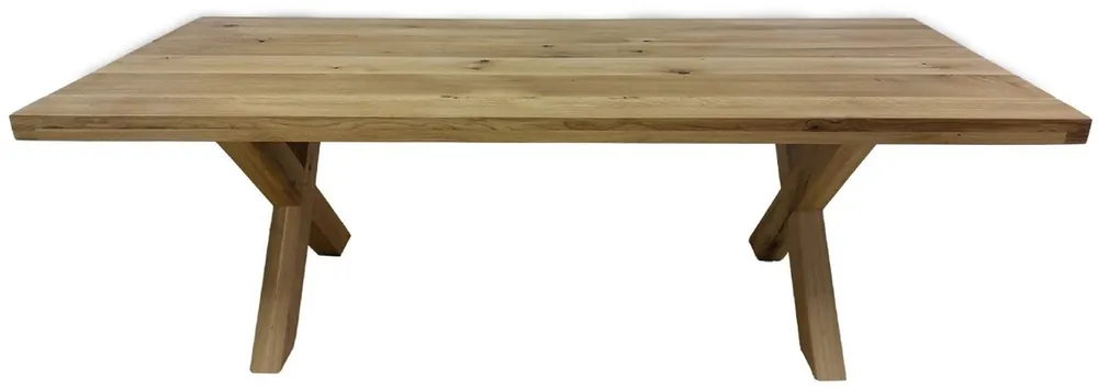 Casa Padrino Luxus Massivholz Esstisch Naturfarben 240 x 100 x H. 78 cm - Rechteckiger Küchentisch - Esszimmer Möbel - Massivholz Möbel - Luxus Möbel Preisknaller