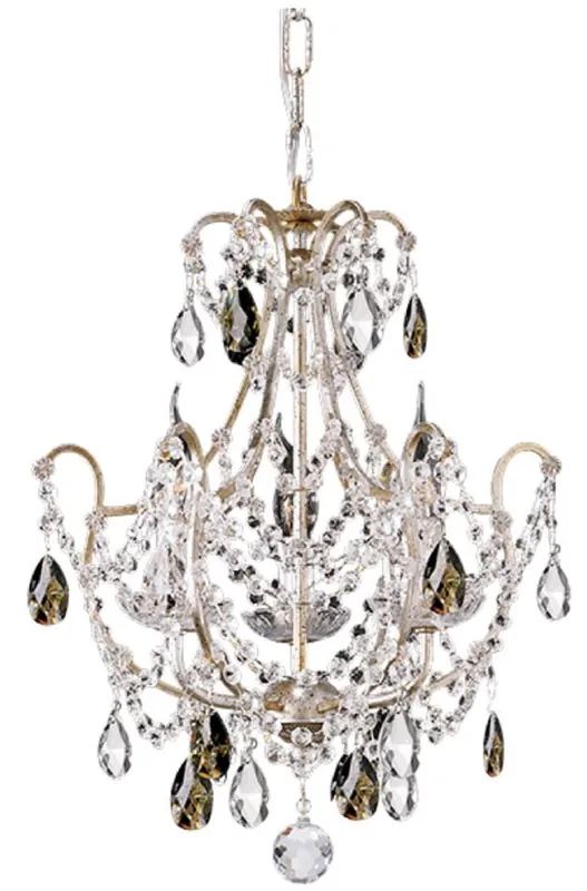 Casa Padrino Luxus Barock Kristall Kronleuchter Silber mit Patina Ø 40 x H. 50 cm - Barockstil Wohnzimmer Kronleuchter - Edel & Prunkvoll - Luxus Qualität - Made in Italy Highlight