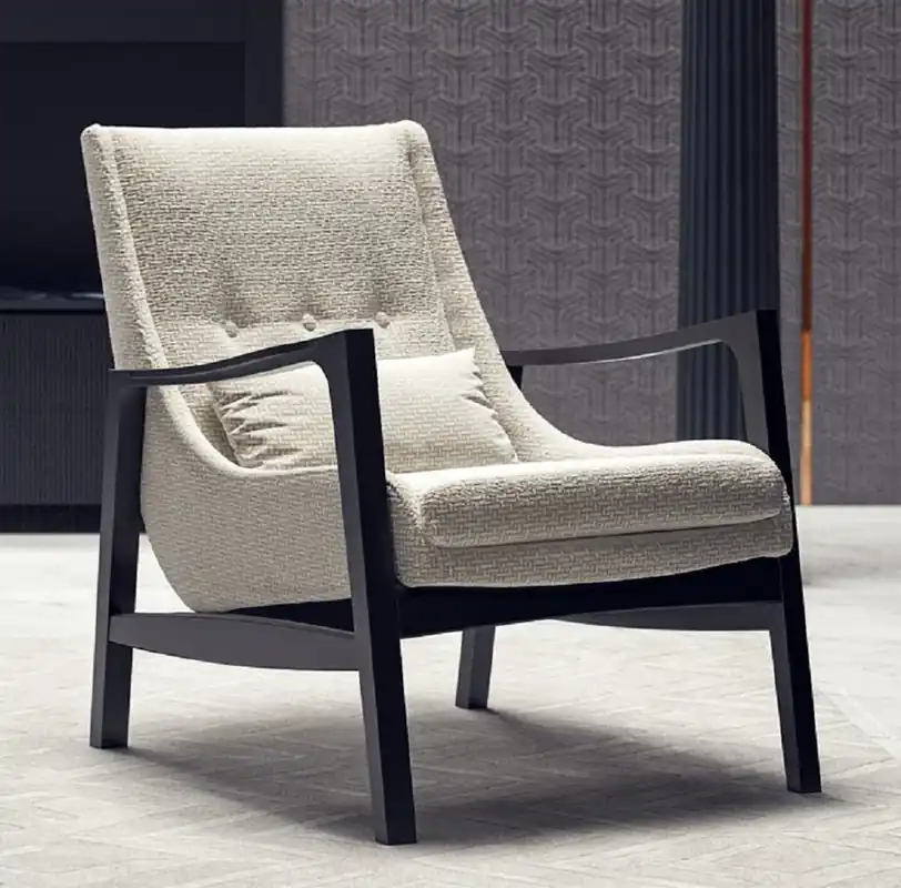 Günstig Casa Padrino Luxus Sessel Cremeweiß / Matt Schwarz 71 x 78 x H. 92 cm - Wohnzimmer Sessel - Hotel Sessel - Wohnzimmer Möbel - Hotel Möbel - Luxus Möbel - Luxus Einrichtung