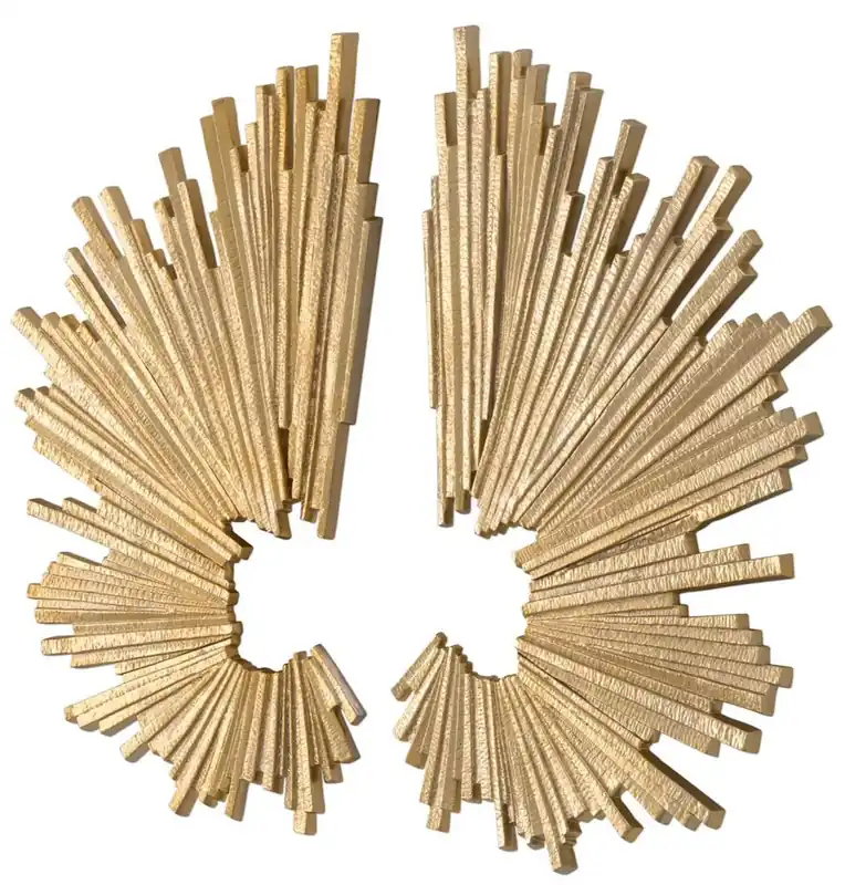 Schnäppchen Casa Padrino Luxus Wanddeko Set Gold 55 x 7,5 x H. 75 cm - Wohnzimmer Deko - Hotel Deko - Deko Accessoires - Luxus Möbel - Luxus Kollektion