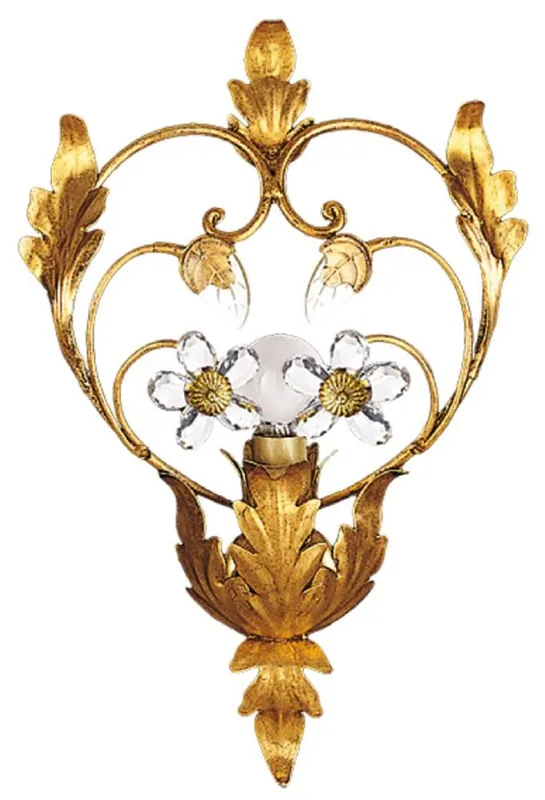 Casa Padrino Luxus Barock Wandleuchte Gold mit Patina 25 x 11 x H. 38 cm - Elegante Barockstil Wandlampe - Barock Leuchten - Luxus Qualität - Made in Italy Neue Kollektion