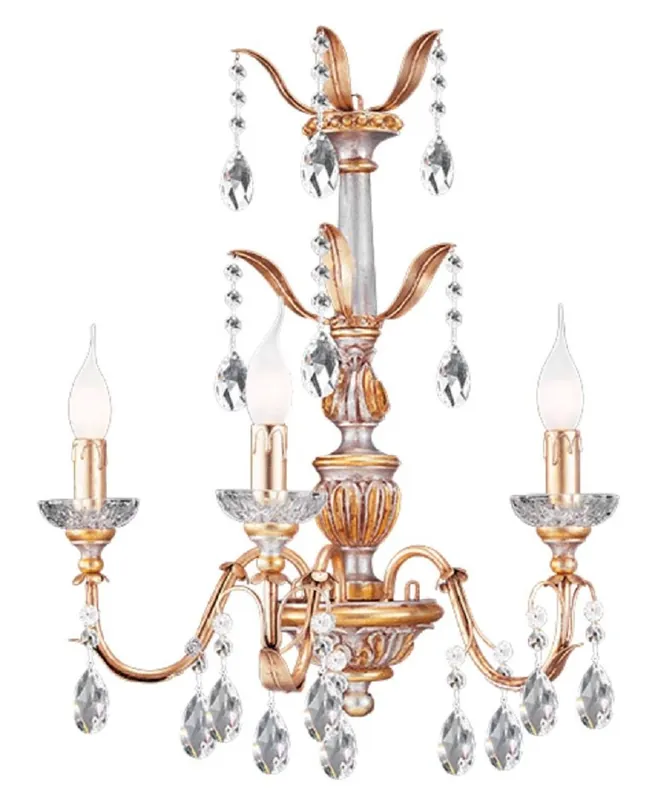 Beliebt Casa Padrino Luxus Barock Wandleuchte Gold mit Patina / Silber 45 x 28 x H. 64 cm - Elegante Barockstil Wandlampe - Barock Leuchten - Luxus Qualität - Made in Italy