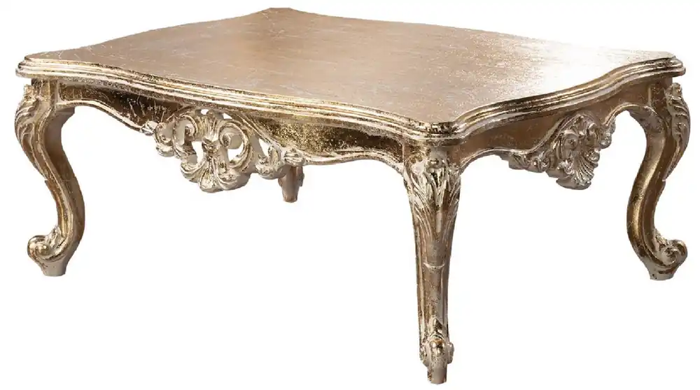 Casa Padrino Luxus Barock Couchtisch Antik Gold - Rechteckiger Barockstil Wohnzimmertisch - Barockstil Wohnzimmer Möbel - Barock Möbel - Luxus Möbel im Barockstil - Edel & Prunkvoll Finale Aktion