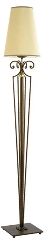 Casa Padrino Luxus Barock Stehleuchte Rost / Gold / Creme Ø 30 x H. 180 cm - Prunkvolle Barockstil Metall Stehlampe mit rundem Lampenschirm - Luxus Qualität - Made in Italy Solange Der Vorrat Reicht