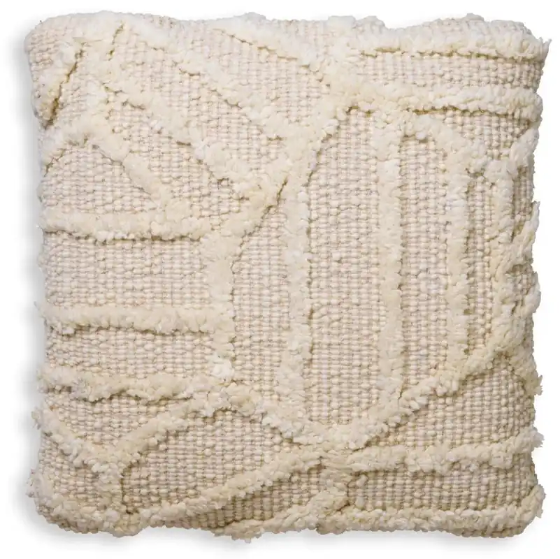 Casa Padrino Luxus Kissen Elfenbein 60 x 60 cm - Handgewebtes Deko Woll Kissen - Quadratisches Zierkissen - Wohnzimmer Dekoration - Luxus Deko Accessoires - Luxus Qualität Versand Am Gleichen Tag