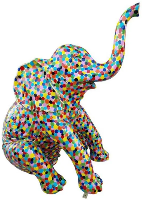 Top-Angebot Casa Padrino Luxus Deko Skulptur Elefant Bunt H. 140 cm - Große Deko Figur - XXL Deko Skulptur - XXL Deko Figur - Wohnzimmer Deko - Garten Deko - Luxus Deko XXL Figuren