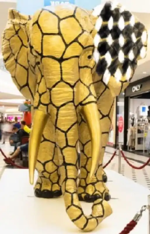 Versand Am Gleichen Tag Casa Padrino Luxus Deko Skulptur Elefant Gold / Schwarz 410 x 155 x H. 223 cm - Lebensgroße Garten Deko XXL Figur - Riesige Garten Deko XXL Skulptur - Luxus XXL Garten Skulpturen
