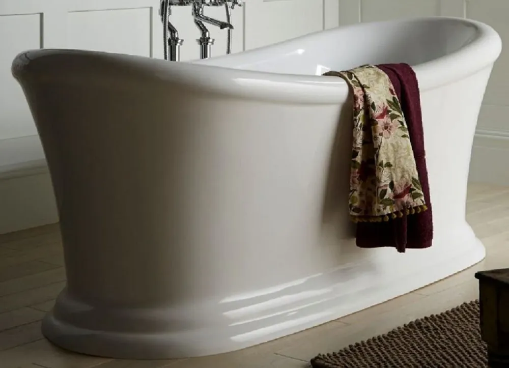 Casa Padrino Luxus Jugendstil Acryl Badewanne Weiß 177,5 x 88,5 x H. 74,5 cm - Gebogene freistehende Retro Antik Badewanne - Barock & Jugendstil Badezimmer Möbel Jetzt Kaufen
