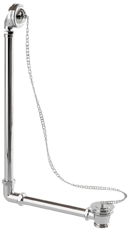 Preisknaller Casa Padrino Luxus Jugendstil Badewannen Ablauf Silber 31,8 x H. 56,3 cm - Messing Badewannen Ablauf mit Stöpsel & Kette für freistehende Badewannen - Barock & Jugendstil Badezimmer Zubehör
