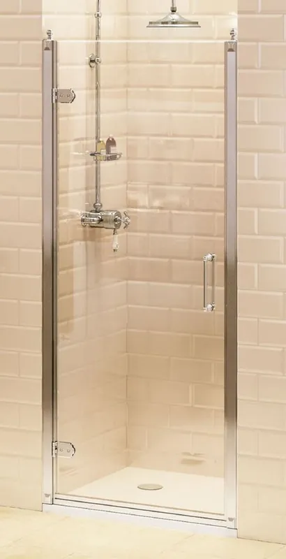 Garantierte Lieferung Casa Padrino Luxus Badezimmer Duschtür Silber - Verschiedene Größen - Duschkabinen Glas Flügeltür - Badezimmer Accessoires - Luxus Duschtüren - Luxus Qualität