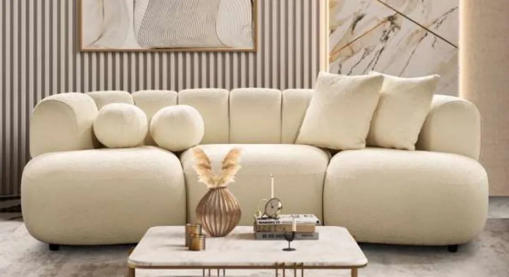 Casa Padrino Luxus Sofa Elfenbein 230 x 95 x H. 75 cm - Wohnzimmer Sofa - Hotel Sofa - Wohnzimmer Möbel - Hotel Möbel - Luxus Möbel - Luxus Einrichtung - Wohnzimmer Einrichtung Top-Angebot