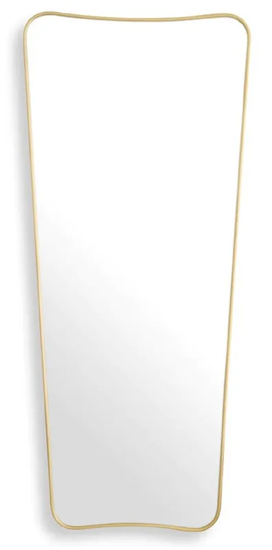 Casa Padrino Luxus Wandspiegel Messing 67,5 x 3,5 x H. 159 cm - Rechteckiger Spiegel - Wohnzimmer Spiegel - Schlafzimmer Spiegel - Garderoben Spiegel - Luxus Möbel - Luxus Interior Markenprodukt
