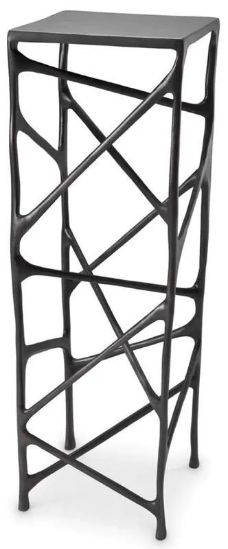 Echt Casa Padrino Luxus Deko Säule 33,5 x 33,5 x H. 100 cm - Quadratische Aluminium Säule - Pflanzensäule - Wohnzimmer Deko Säule - Hotel Deko Säule - Luxus Möbel - Luxus Qualität